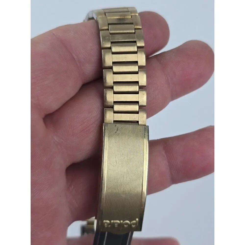Vintage Wittnauer Polara led Gold Filled/Plated Men's Watch w/ box -not working